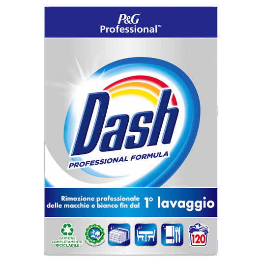 Dash Professional Detersivo Lavatrice Polvere, 120 Lavaggi 6 Kg