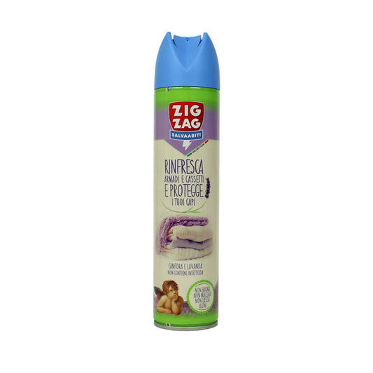 Zig Zag Salva Abiti Spray Canfora e Lavanda per Armadi, Cassetti e Capi 300 ml