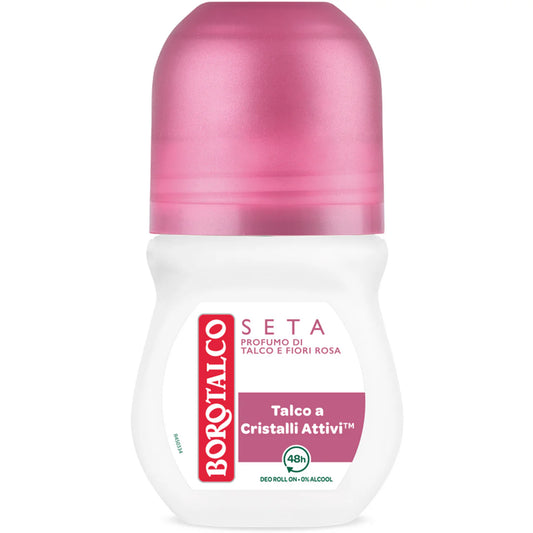 Borotalco Deodorante Roll-On Seta Profumo Di Talco E Fiori Di Rosa 50 ml