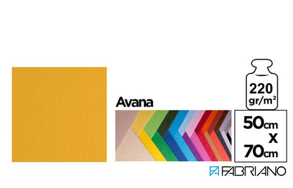 Fabriano Cartoncino Colore Avana 50x70 cm 220 g/m2 Conf. 20pz