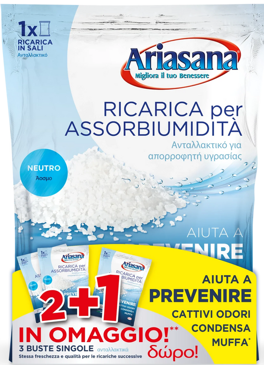 Ariasana Assorbiumidita' Ricarica Cristalli 3x450 Gr