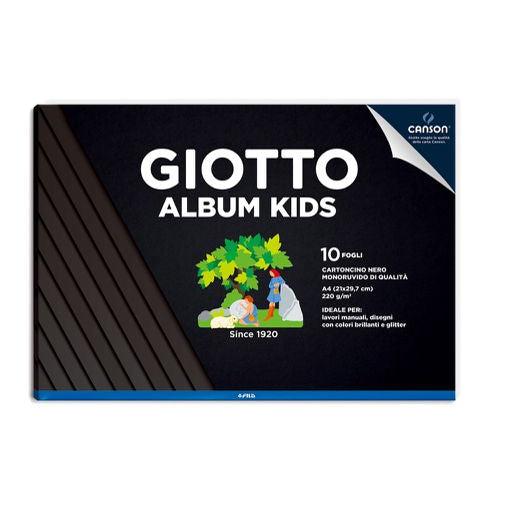 Giotto Album Kids Cartoncino Nero Ruvido A4 220 g/m2 10 Fogli