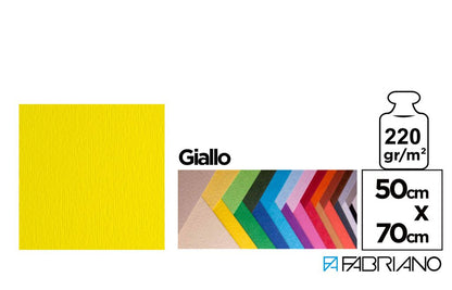 Fabriano Cartoncino Colore Giallo 50x70 cm 220 g/m2 Conf. 20pz