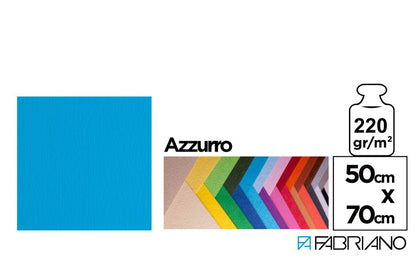 Fabriano Cartoncino Colore Azzurro 50x70 cm 220 g/m2 Conf. 20pz