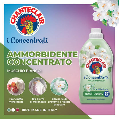 Chanteclair I Concentrati Ammorbidente Muschio Bianco 70 Lavaggi 1400 ml