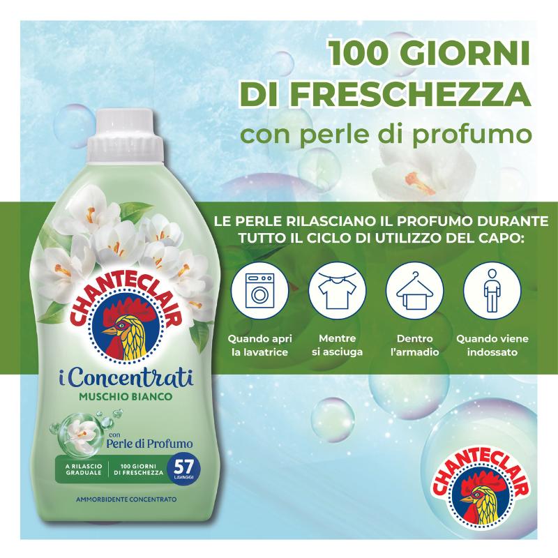 Chanteclair I Concentrati Ammorbidente Muschio Bianco 70 Lavaggi 1400 ml