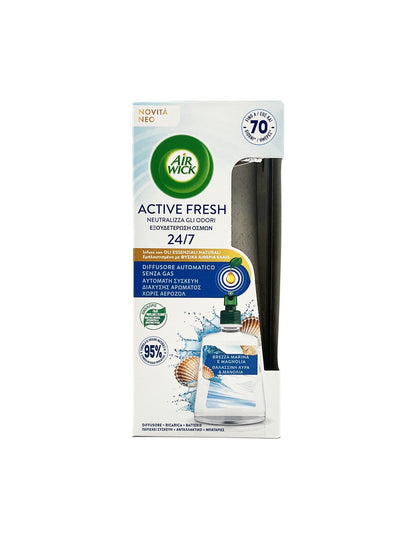 Air Wick Active Fresh Diffusore Automatico Senza Gas Brezza Marina e Magnolia